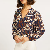 Solange Ginko Block Print Top