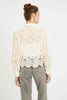 Emmie Top in Antique White Paisley Lace