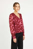 Ruby Top in Cabernet Silk Geo Burnout