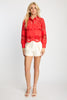 Emmie Top in Poppy Red Eyelet Lace