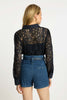 Emmie Top in Dark Navy Lace