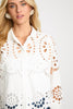 Emmie Top in White Eyelet Lace