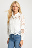 Emmie Top in White Eyelet Lace