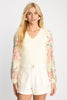 Arielle Top in Stippled Iris