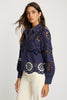 Emmie Top in Navy Eyelet Lace