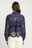 Emmie Top in Navy Eyelet Lace