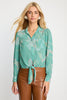 Nala Top in Green Ink & Bloom