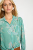Nala Top in Green Ink & Bloom