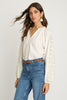 Miki Top in White Inset Lace