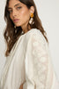 Miki Top in White Inset Lace