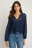 Jayde Top in Navy Lace
