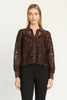 Emmie Top in Chocolate Brown / Black Lace
