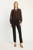 Emmie Top in Chocolate Brown / Black Lace