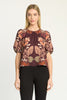 Thea Top in Crouching Cheetah Plum