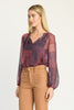 Sophie Top in Dusky Geo