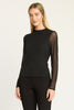 Marta Top in Black Powermesh