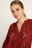 Dolly Top in Fired Brick Lace