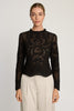 Kylie Top in Black Mesh Lace