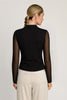 Marta Top in Black Sequin Mesh