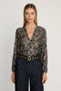 Selene Top in Floral Burnout Lurex Chiffon