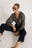 Selene Top in Floral Burnout Lurex Chiffon