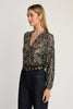 Selene Top in Floral Burnout Lurex Chiffon