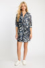 Becky Dress in Woodblock Palm