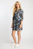 Becky Dress in Woodblock Palm