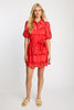 Eloise Dress in Poppy Red Eyelet Lace