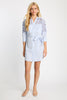 Becky Dress in Blue/White Seersucker