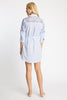 Becky Dress in Blue/White Seersucker