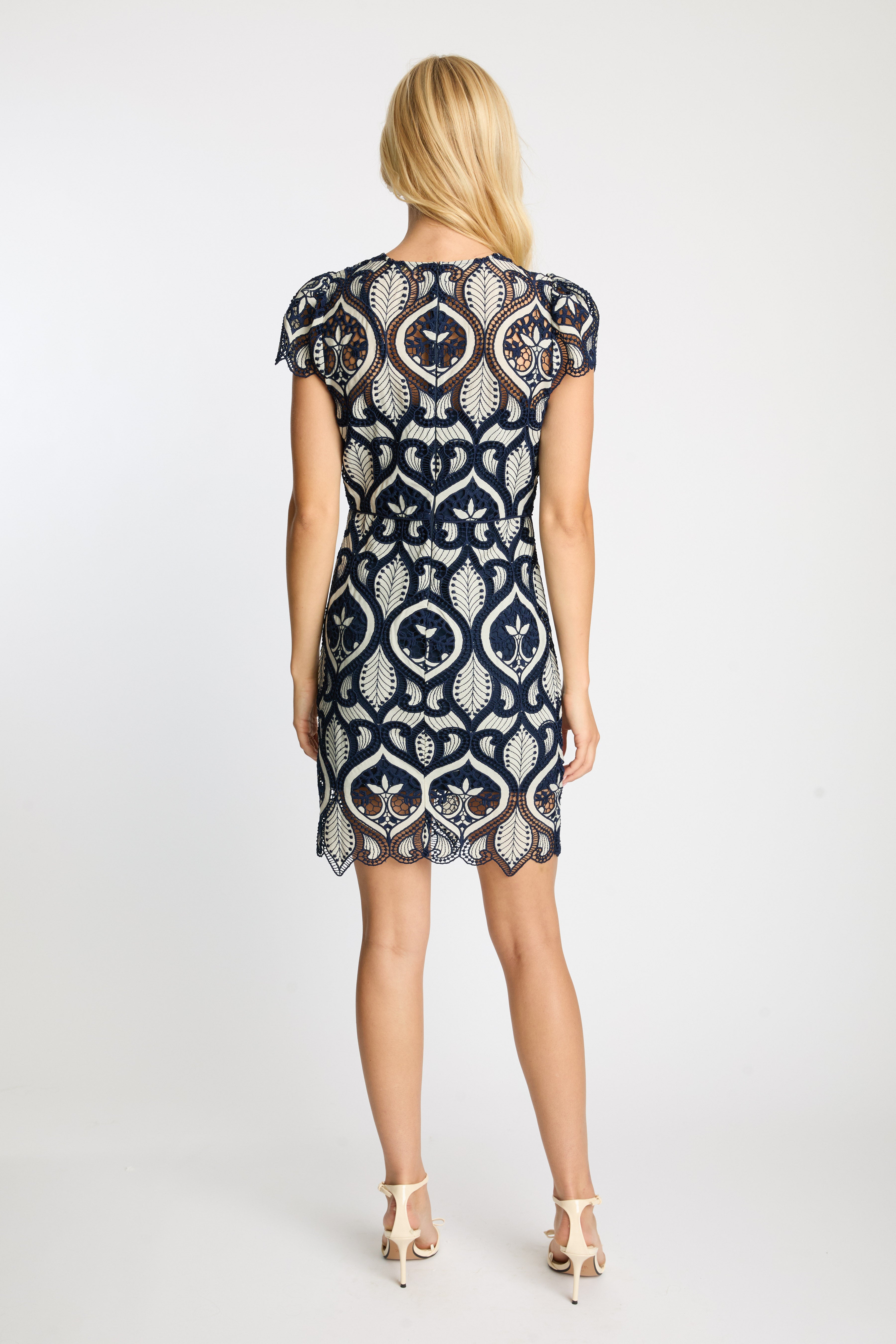 Vanna Dress in NAVY / Cream Lace NAVY / Cream / M