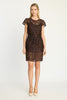 Vanna Dress in Chocolate Brown / Black Lace