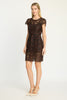 Vanna Dress in Chocolate Brown / Black Lace