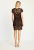 Vanna Dress in Chocolate Brown / Black Lace