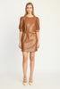 Lali Dress in Tobacco Vegan Leather