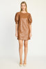 Lali Dress in Tobacco Vegan Leather