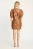 Lali Dress in Tobacco Vegan Leather