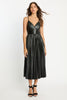 Genevieve Dress in Black Vegan Leather