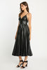Genevieve Dress in Black Vegan Leather