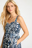Josephine Dress in Woodblock Palm