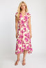 Lila Dress in Fuchsia Floret