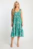 Nyx Dress in Green Ink & Bloom