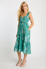Nyx Dress in Green Ink & Bloom