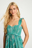 Nyx Dress in Green Ink & Bloom