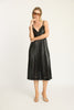 Genevieve Dress in Black Vegan Leather with Studs