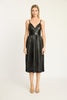 Genevieve Dress in Black Vegan Leather with Studs