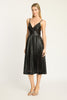 Genevieve Dress in Black Vegan Leather with Studs
