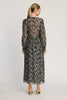 Perle Dress in Floral Burnout Lurex Chiffon