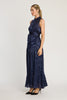 Selah Dress in Navy Zebra Burnout